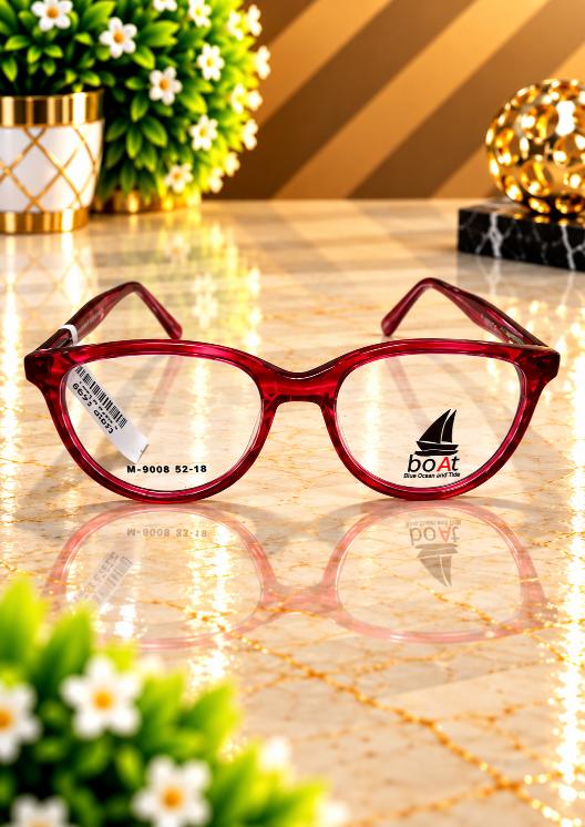 LENS KART STYLE CATEYE SHEET RED PRINT COLOR FRAME
