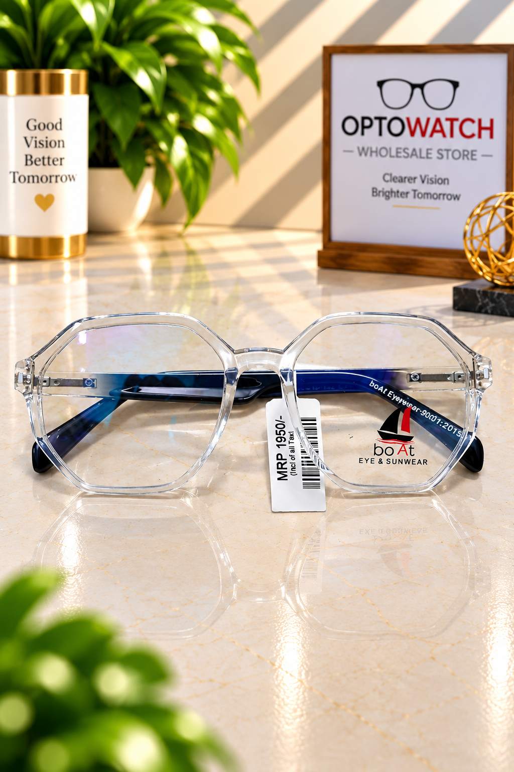 LENSKART STYLE LIGHT WEIGHT WHITE COLOR TR FIBER FRAME HAXA DEZINE
