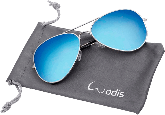 Blue lens sunglasses